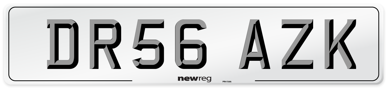 DR56 AZK Number Plate from New Reg